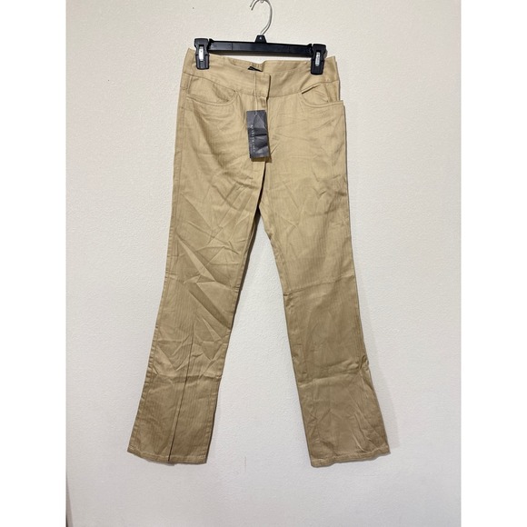 Kenneth Cole Pants - NWT Y2K Low Rise Khaki Boot Cut/Flare Pants Size 2 Careerwear Herringbone Chic